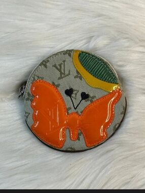 LOUIS VUITTON Mini Lin Patch Coin Case  Rare